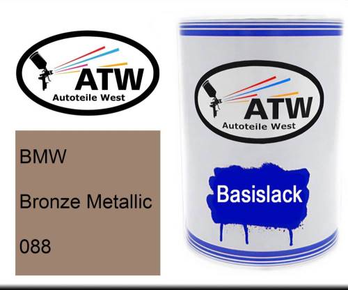 BMW, Bronze Metallic, 088: 500ml Lackdose, von ATW Autoteile West.